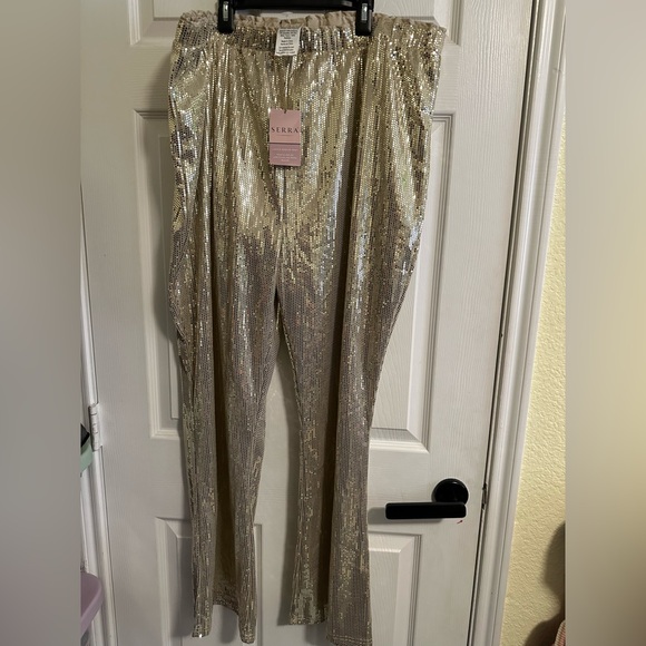 Serra Pants - Serra Shimmering Gold Sequin NWT XL